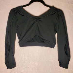 Lululemon Crop Dance Workout Shirt Open Elbows